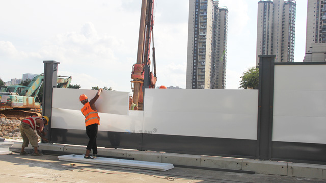 深圳大通磚砌圍擋基礎礅+圍擋安裝工程案例-圍擋基礎-深圳市大通建材有限公司鋼圍擋生產定制廠家