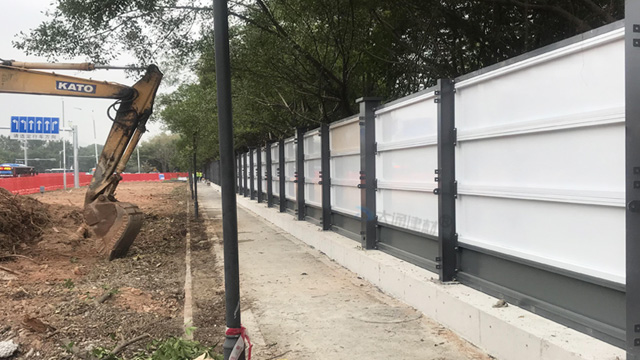 防護隔離圍擋 大通圍擋烤漆全龍骨A款 施工用圍擋 -A/B/C類圍擋-深圳市大通建材有限公司鋼圍擋生產定制廠家