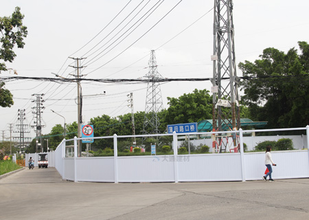工地PVC圍擋-深圳蒲田路口橋圍擋工程案例-PVC圍擋-深圳市大通建材有限公司鋼圍擋生產定制廠家